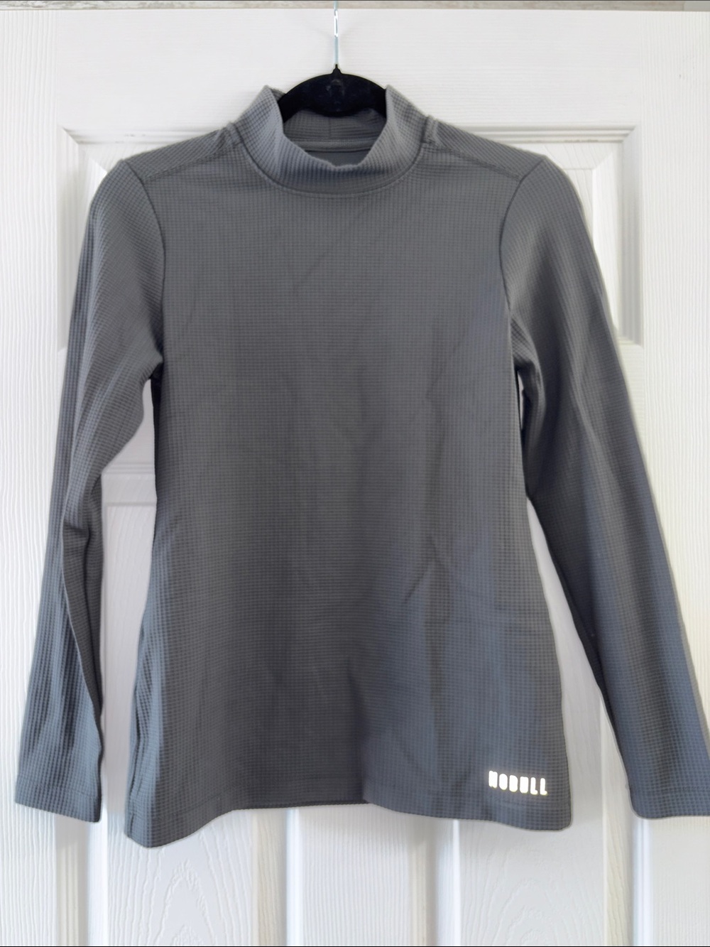 Nobull Dark Gray Waffle Knit Longsleeve Top